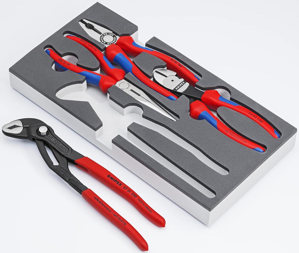KNIPEX Pliers Set with Urethane 002001V15 Tray,