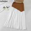 VONDA Женские элегантные свободные плиссированные юбки с эластичной талией