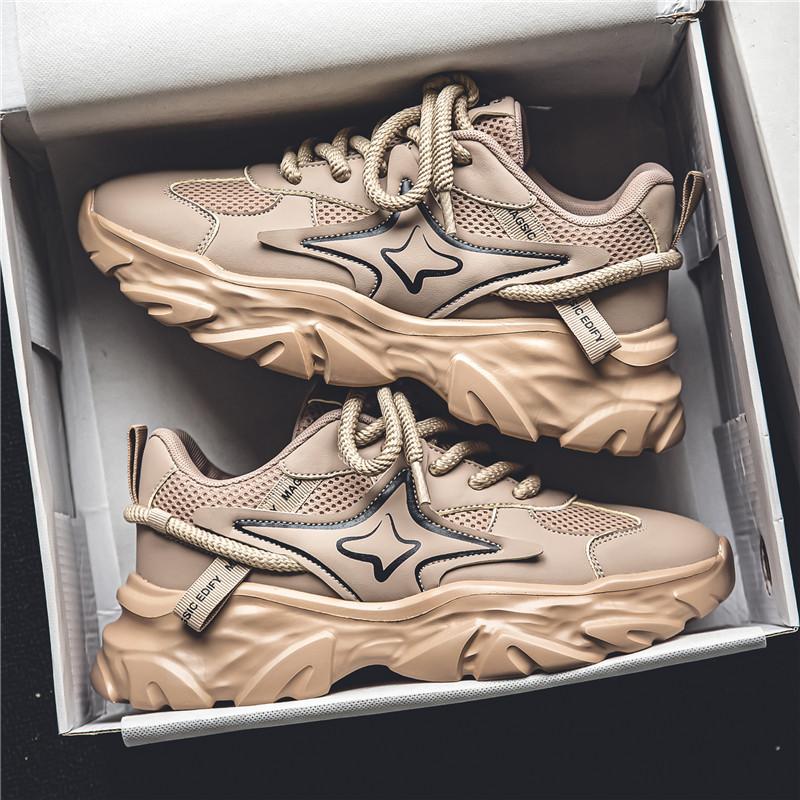 Мужская обувь зимняя новая мужская трендовая повседневная обувь для студентов, бегущих, амортизирующих, спортивных, сто башен, нескользящая, повышающая, папина обувь