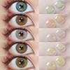 1 Pair Green Contact Lenses for Eyes Beauty Pupils Lenses Eye 14.2mm Yearly Use Fashion Blue Colored Contacts Lenses Green