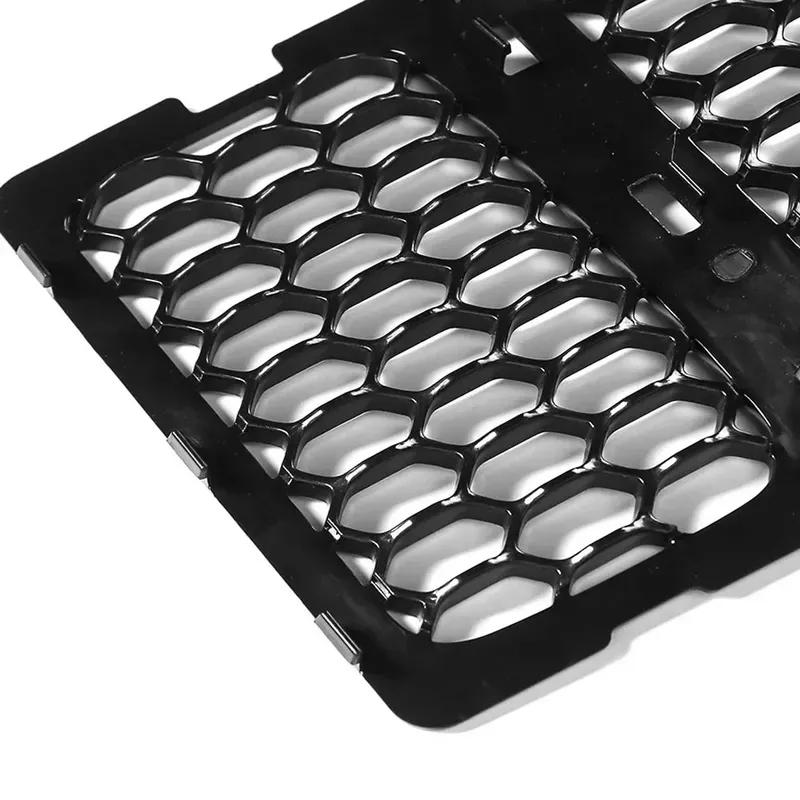 Car Front Grille Insert Grill Cover Trim 3PCS ABS Front Insert Honeycomb Grille Grill Mesh For Jeep Grand Cherokee 2014-2016
