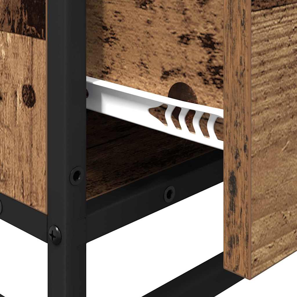 Bathroom Furniture Set with Drawers 4 pcs Reclaimed Wood Effect Particleboard