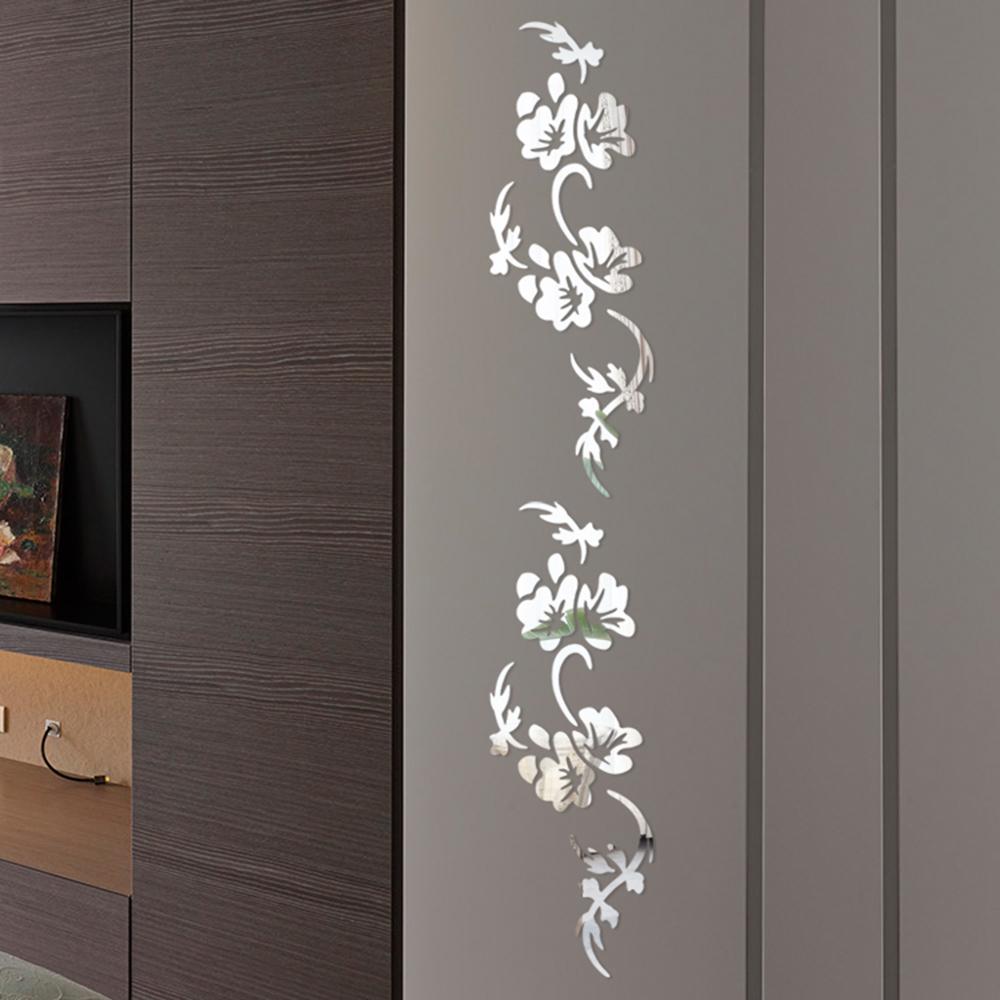 New Creative Acrylic Mirror Wall Stickers Three-dimensional Environmental Personality Wall Stickers KTY