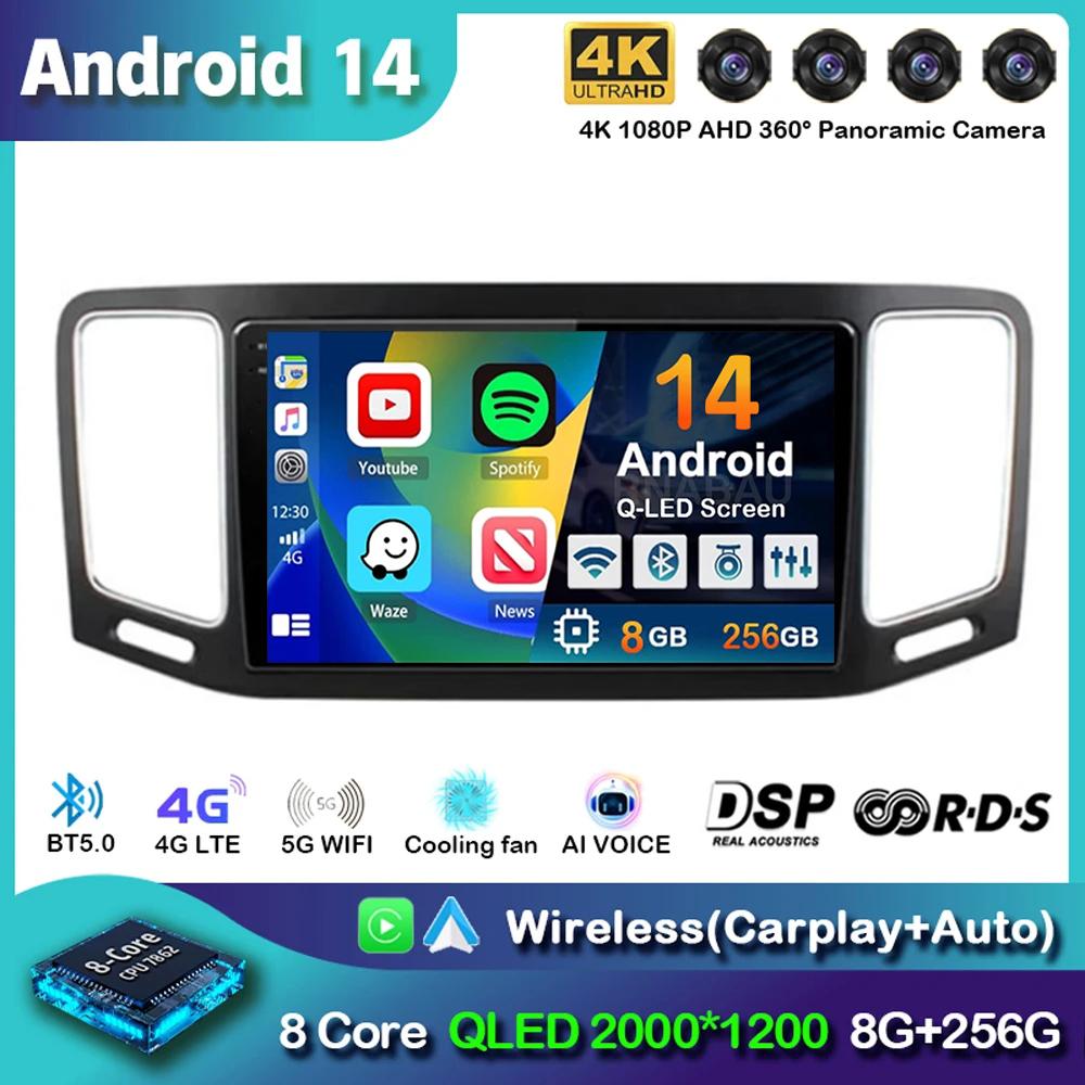 Android 14 Carplay автомобильное радио для Volkswagen VW Sharan 2012-2018 мультимедийный видео навигационный плеер GPS 4G+WIFI стерео головное устройство