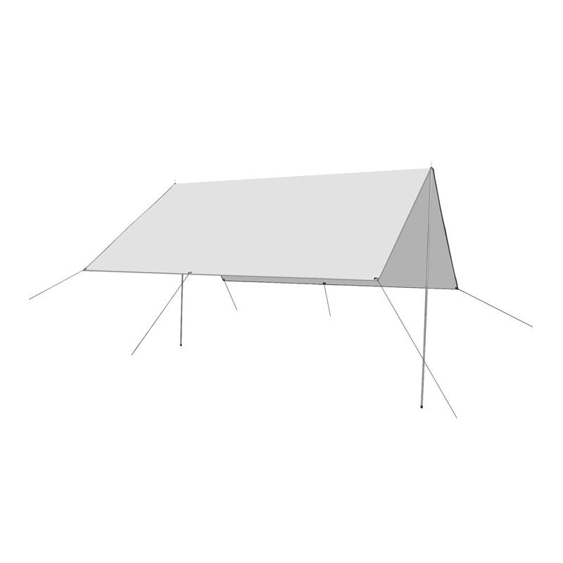Awning With Support Pole Rope Peg Waterproof Tarp Tent Shade Garden Sunshade Outdoor Camping Sun Shelter Beach Hammock