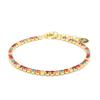 Bracelet - LUXENTER - Tahu - Argent 925 - Or Jaune 18K - Zircons Multicolores