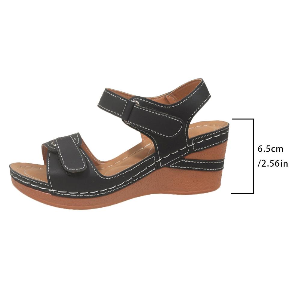 Европейские и американские внешнеторговые сандалии с рыбьим ртом и сломанным каблуком на липучке для женщин из Юго-Восточной Азии с открытым носком и толстой подошвой, классные пляжные тапочки