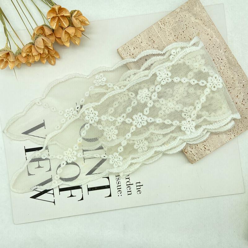 Французский кружевной вышитый шелковый шарф-повязка на голову - Супер Фея Милая Лента для волос