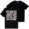 Funny QR Code Shirt Fu QR Scan Code Joke T-Shirt Funny Back Graphic Print Crew Neck Short Sleeve Unisex Tee Top