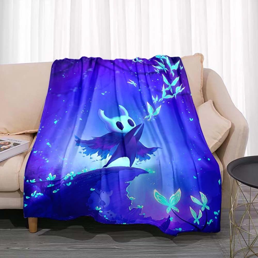 Одеяло Hollow Knight, игровое фланель, новинка, теплая фланель из микрофибры, прочная для детей и взрослых, дорожное покрывало, чехол для дивана