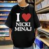 Летняя футболка унисекс «I Like Nicki», футболки больших размеров в стиле хип-хоп, винтажные футболки унисекс с короткими рукавами, модная уличная одежда, женские футболки, топы