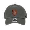 47 Кепка мужская женская Major League MLB Logo Hat Cleanup Brand Low Cap унисекс San Francisco Giants угольно-темно-серый свободный размер B-RGW22GWS-CCA