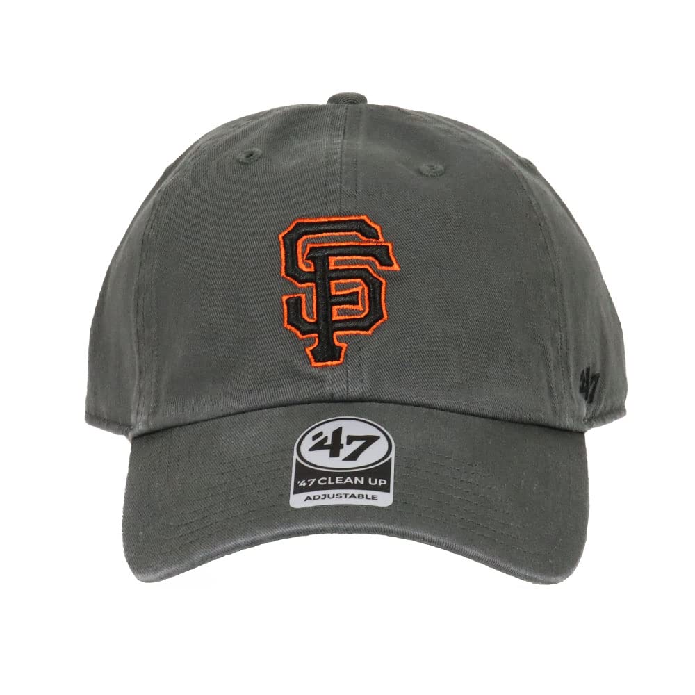 47 Кепка мужская женская Major League MLB Logo Hat Cleanup Brand Low Cap унисекс San Francisco Giants угольно-темно-серый свободный размер B-RGW22GWS-CCA
