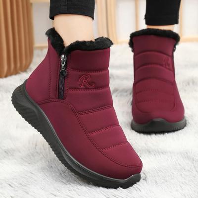 Зимние хлопковые ботинки женские плюшевые утеплители новые короткие ботинки с противоскользящей подошвой увеличенная высота универсальные высокие ботинки