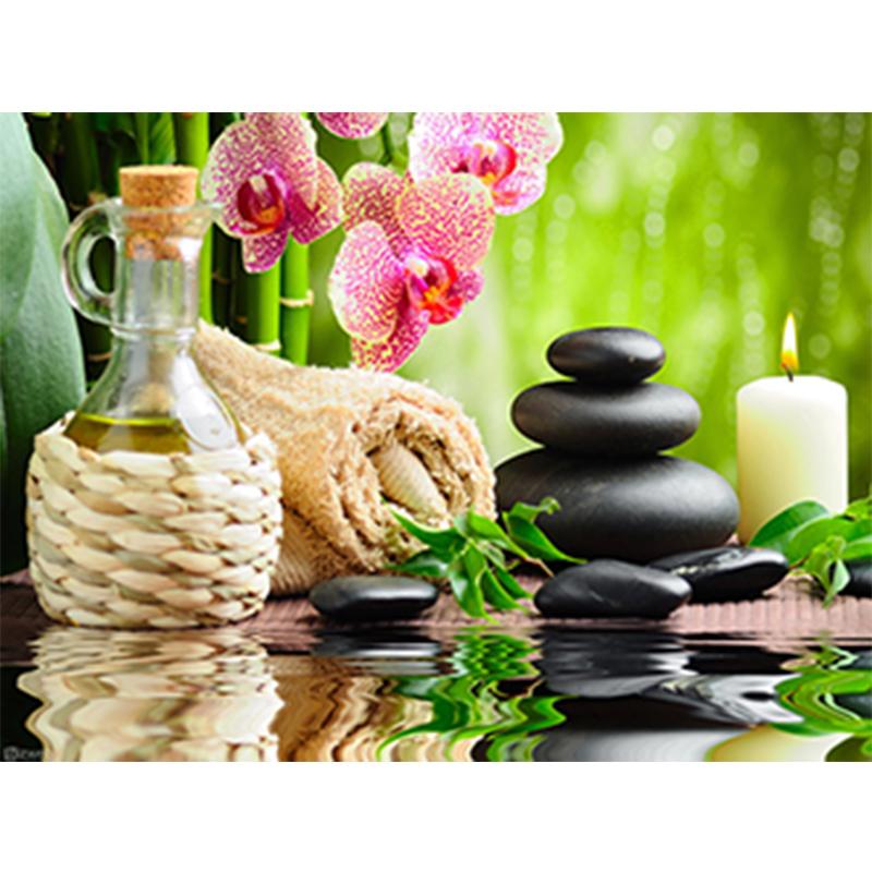 Цветок DIY 5D алмазная живопись полный круглый дрель Стразы Мозаика Орхидея Пейзаж Алмазная вышивка крестиком домашний декор