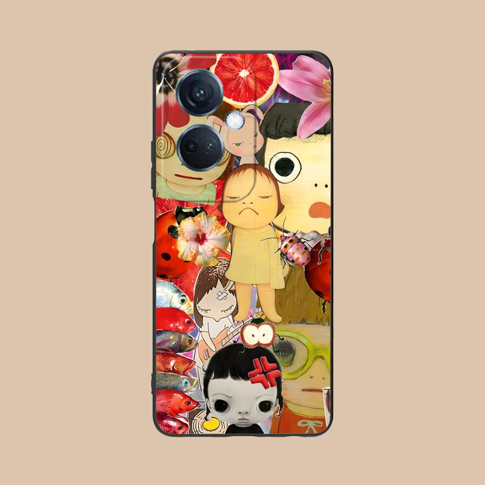 Аниме Чехол для телефона Yoshitomo Nara для OPPO Reno 14 13 12 11 10 9 8 7 6 5 F T Pro 5G Цветной Печатный Чехол Чехол Роскошный Красивый