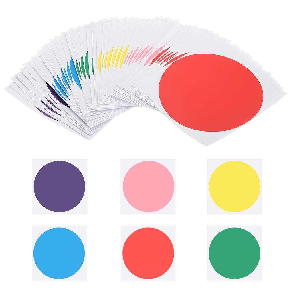 42/60Pcs 15.2cm Round Label Stickers Classroom Decor Floor Stickers Self Adhesive Dots Markers Dry Erase Circles Sealing Sticker