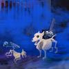 Dog Skeleton Ornament Realistic Plastic Spooky Animal Bone Figurine Durable Lightweight Dog Skeleton Prop For Halloween