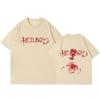 Футболка рэпера Lil Peep Crybaby Hellboy Винтажная хип-хоп футболка Мужская женская одежда Хлопковые оверсайз футболки с коротким рукавом Топы