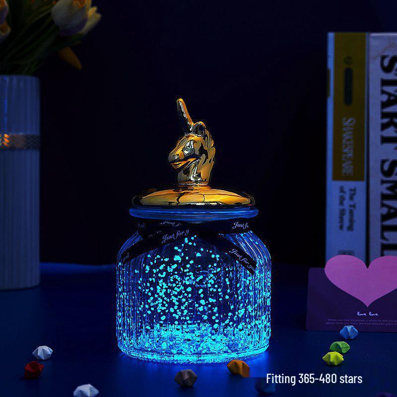 Luminous Glow-in-the-Dark Star Bottle Ornament - Creative Gift for Birthdays or Valentine's Day