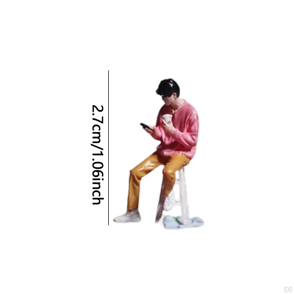 1/64 Figures Model Tiny People Fairy Garden Scene Props Desk Decoration Photography Hand Painted