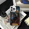 World Of W-Warcraft For Iphone 15 14 13 Plus 17 16 12 11 Pro Max Matte Colored Silver Luxury Phone Cover