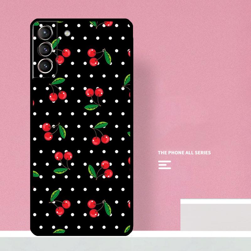 Чехол для телефона Food Fruit Red Cherry для Samsung Galaxy S26 S23 Ultra S20 S21 S22 S24 S25 Plus S10 S25 FE Cover Coque