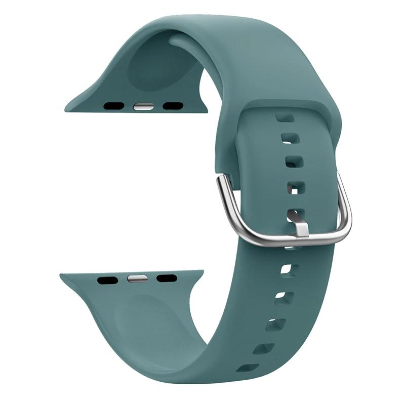 Ремешок Для Apple Watch Ремешок 44мм 45мм 49мм 42мм 41мм 40мм Аксессуары Силиконовый Браслет Correa iWatch Серия 8 9 Ultra SE 6 7 5 4