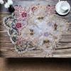 NEW Handmade Beaded Embroidery Pendant Square Table Mat Living Room Desktop Wall Cabinet Dust Cover Christmas Wedding Decoration