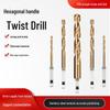 High Hardness Stainless Steel Hex Shank Cobalt Twist Drill Bit for Metal Hole Drilling.