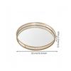 Mirrored Tray Round with Base Low Silhouette for Coffee Table