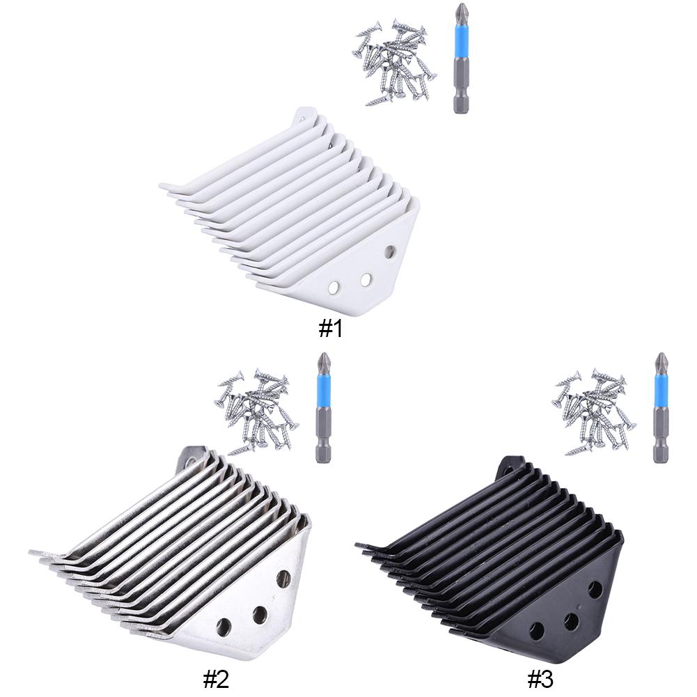 12 шт. Треугольные опорные кронштейны с винтами Опорная фиксирующая рама для деревянной мебели, ящиков, шкафов, столов и стульев