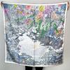 88*88cm Chinese Pure Mulberry Silk Temperament Art Pattern Square Scarf Shawl Neckerchief Women Cloth Accessories