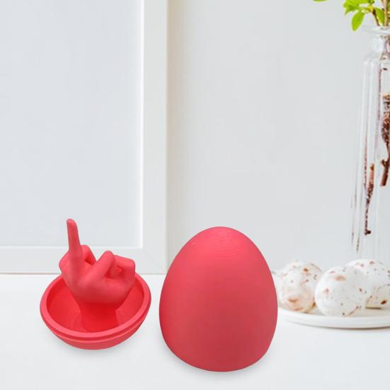 Middle Finger Easter Egg Funny Prank Toy 3D Printed Hilarious Surprise Ornament Rude Joke Egg Gag Gift for Office Party Birthday