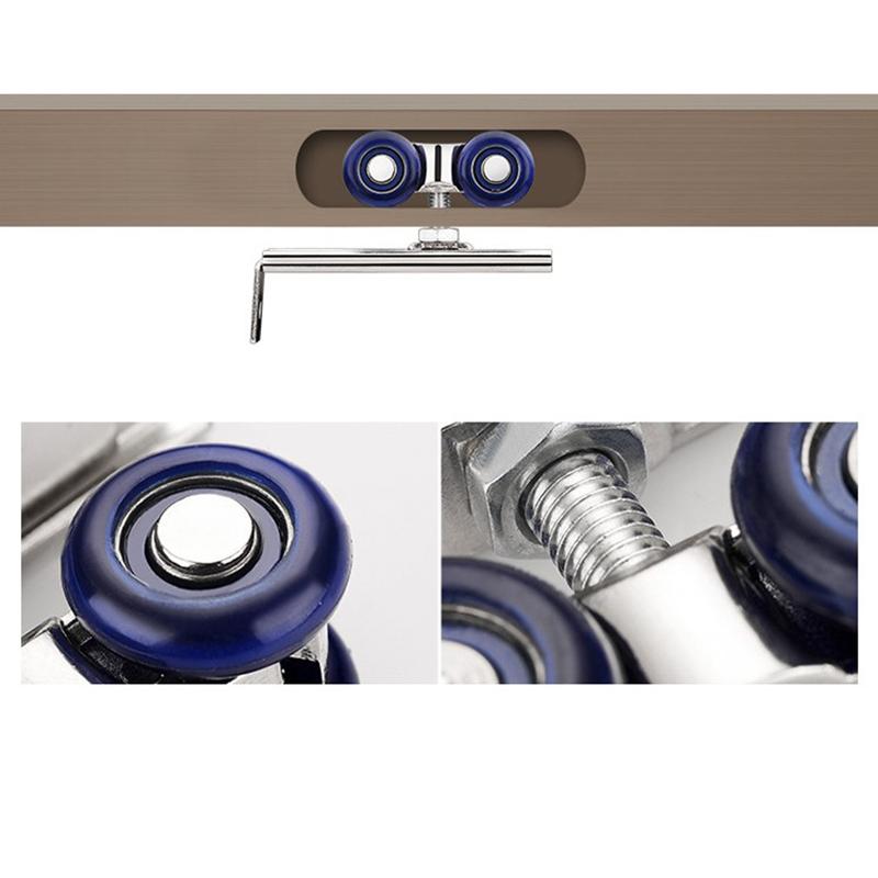 2 шт./компл., роликовая фурнитура для раздвижных дверей, шкив для раздвижных дверей, 4/8 колеса, рельсовый путь