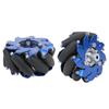 4in Mecanum Wheel Left Aluminum with TPU Rubber Rollers Industrial Robot Accessories
