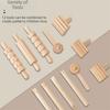 12Pcs Set DIY Hand Crafted Clay Dough Tools Mud Roll Pressed Clay Toys  Pretend Utensils