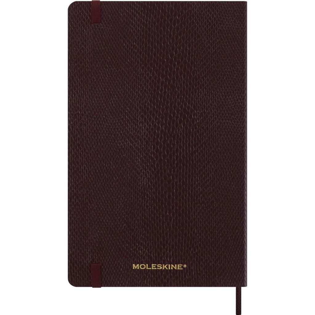 Moleskine 2026 Еженедельник 12-месячный Precious & Ethical Большой Черный Веганская кожа VEGEA Змеиный принт DSPRETB12WN3BY26