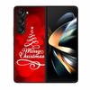 Christmas Case For Samsung Galaxy Z Fold 6 5 4 3 Cover Fold5 Fold4 Lovely Black Hard Plastic PC Cover For Galaxy Z Fold5 5G Case