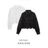 Kaslead Fashion Style Crochet Long Sleeves Shirt