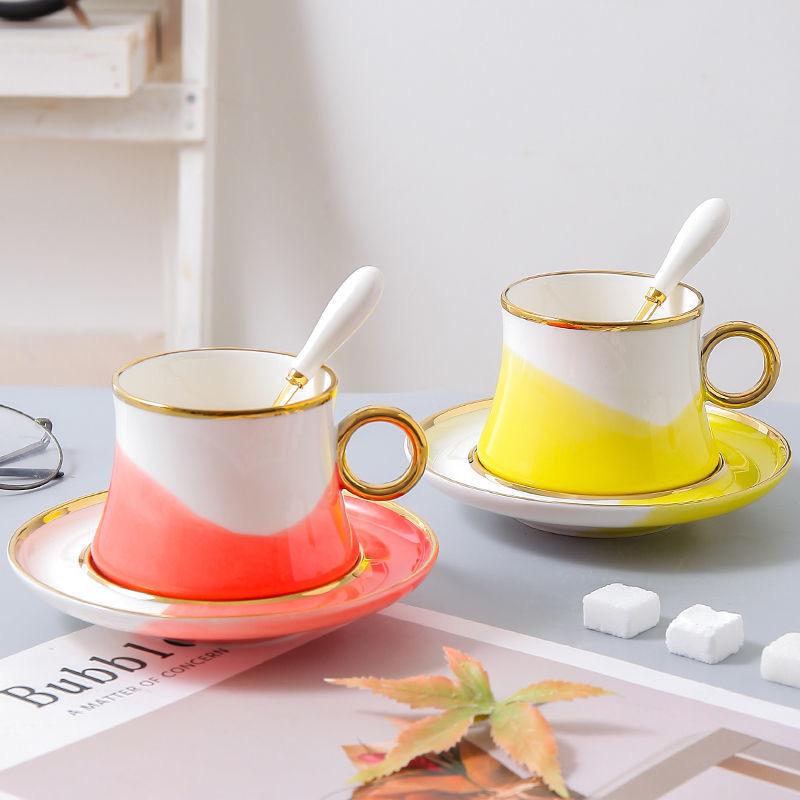 Ins Простая кофейная чашка в скандинавском стиле, набор из двух предметов, кружка, чашка для воды, кофейная чашка, чашка с молоком, чашка для завтрака, послеобеденный чай, цветочный чай
