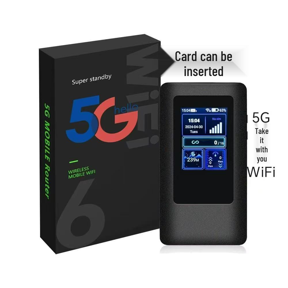 5G Dual-Frequency Mobile WiFi Router Card for Live Streaming and In-Car Internet