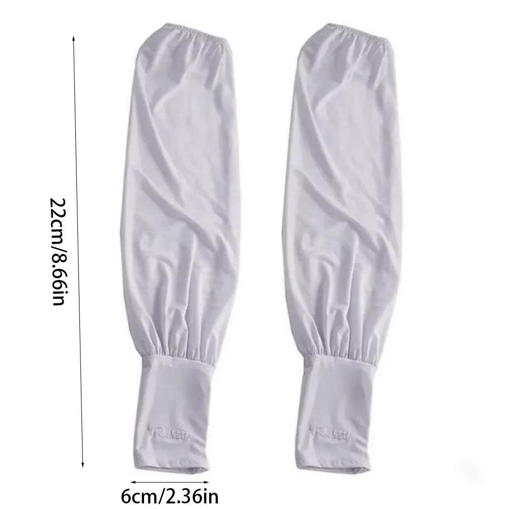 2PCS/Pair Soft Loose Ice Silk Sleeves Long Length UV Protection Sleeves  Summer