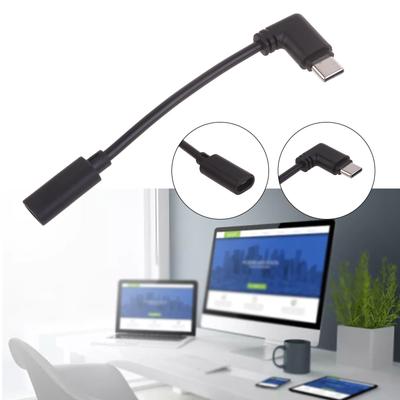 Кабель-адаптер Micro USB на Type C с угловым разъемом 90 градусов для передачи данных для устройств USB C, планшетов и игровых консолей