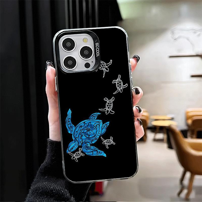 Мультяшная Морская Черепаха Ударопрочный Чехол для Телефона для iPhone 17 Air 16 16E 15 Pro Max 14 Plus 13 Mini 12 Задняя Крышка Противоударный Funda
