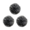 Windproof and Noise-Reducing Fur Windscreen for Lapel Microphones and Outdoor Use (3-Piece Set)