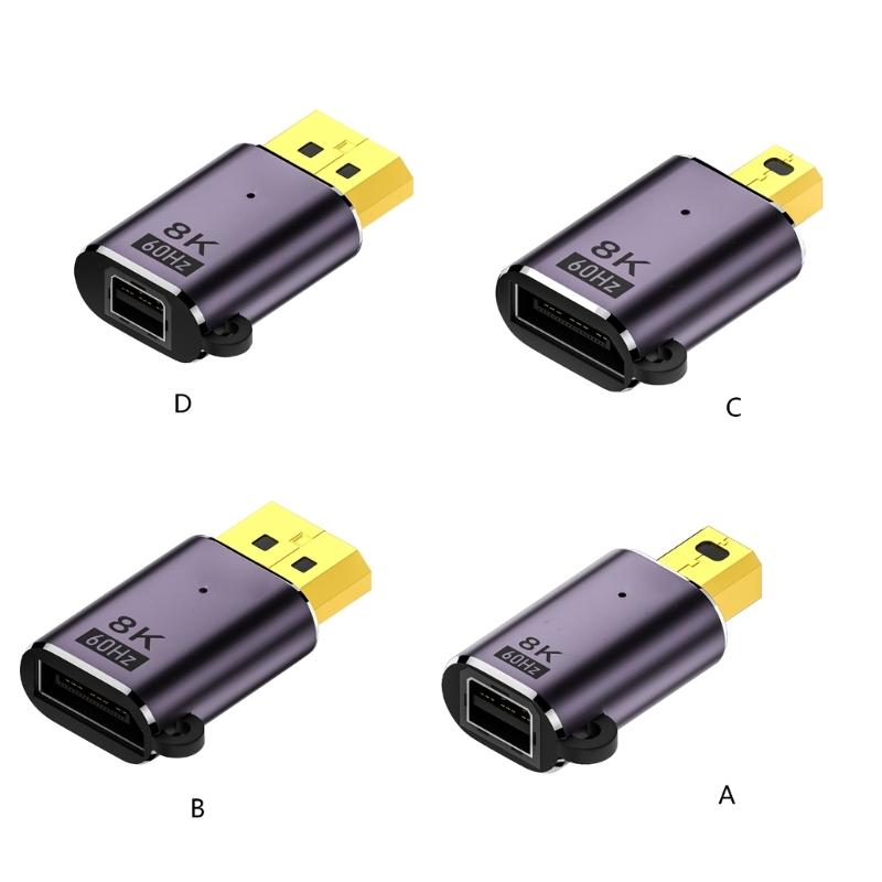 Two-Direction Mini  Converters Mini  Adapter 32Gbps Support 8K60Hz,4K120Hz 7680x4320P