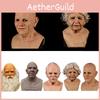 Old Latex Realistic Man Face Mask Disguise Fancy Dress Cosplay Costume Halloween