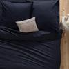 Taie D'oreiller - Coton - 63x63 Cm - Bleu Foncé - Lavable En Machine - Finition Point Bourdon