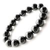 Morion Black Crystal Bracelet 12mm Tibetan Natural Stone Power Stone Morion Natural Quartz Identified Comes with Exclusive Box Inner Diameter 17cm